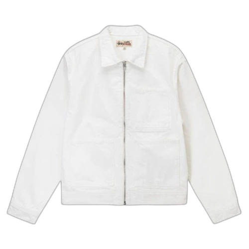 Stussy Denim Zip Work Jacket Bone