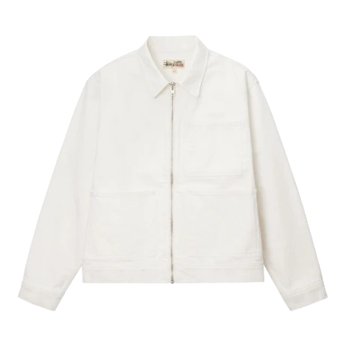 Stussy Zip Work Jacket Denim 'Bone'