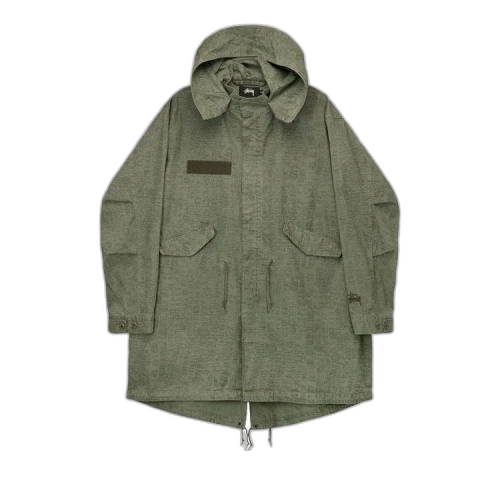 Stussy NYCO Printed Fishtail Parka Olive