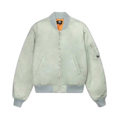 Stussy Dyed Nylon Bomber Jacket Stone