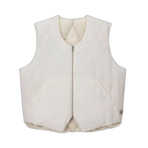 Stussy Reversible Quilted Vest Cream