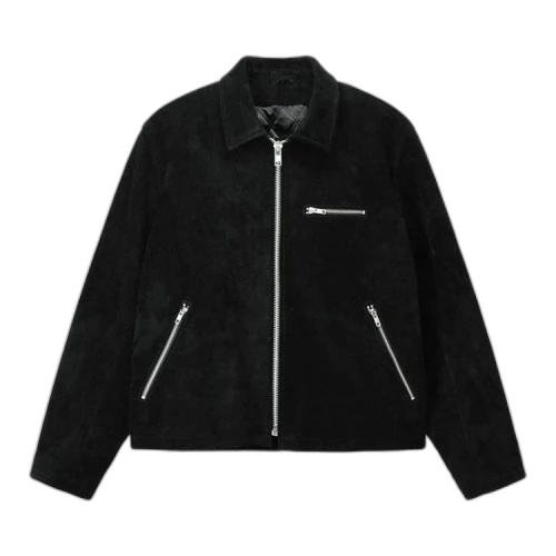 Stussy 8 Ball Suede Bing Jacket Black