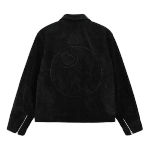 Stussy 8 Ball Suede Bing Jacket 'Black'