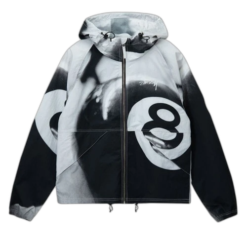 Stussy 8 Ball Beach Shell 'Grayscale'