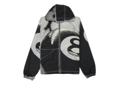 Stussy 8 Ball Beach Shell Jacket Grayscale