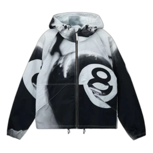 Stussy 8 Ball Beach Shell Jacket 'Grayscale'