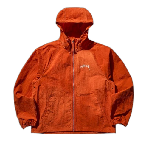 Stussy Beach Shell Wave Dye Zip Hoodie 'Cayenne'