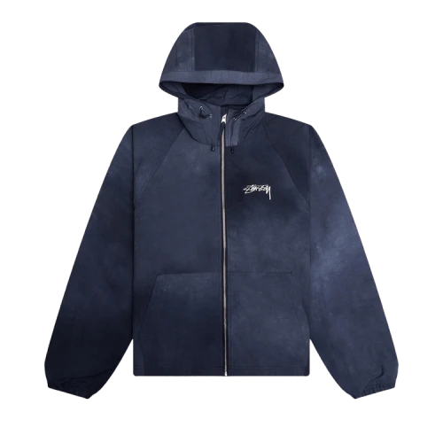 Stussy Beach Shell Wave Dye Zip Hoodie 'Navy'