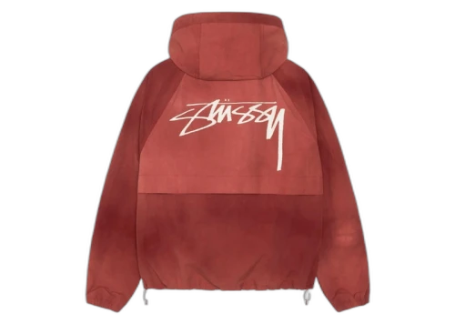 Stussy Beach Wave Dye Shell Jacket Maroon