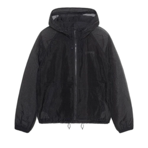 Stussy Beach Ripstop Transparent Shell Jacket Black