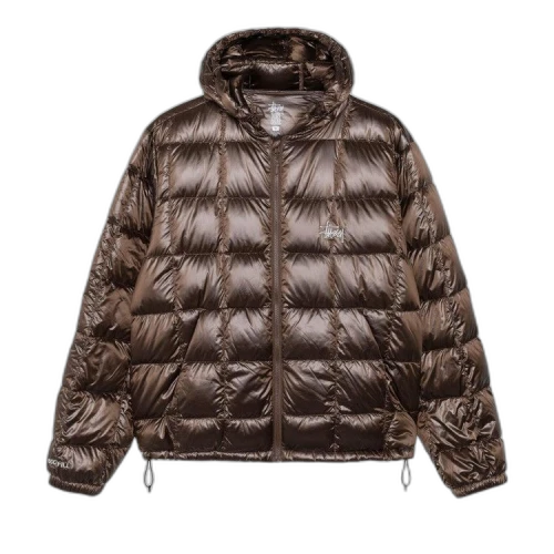 Stussy Midweight Hooded Puffer Brown