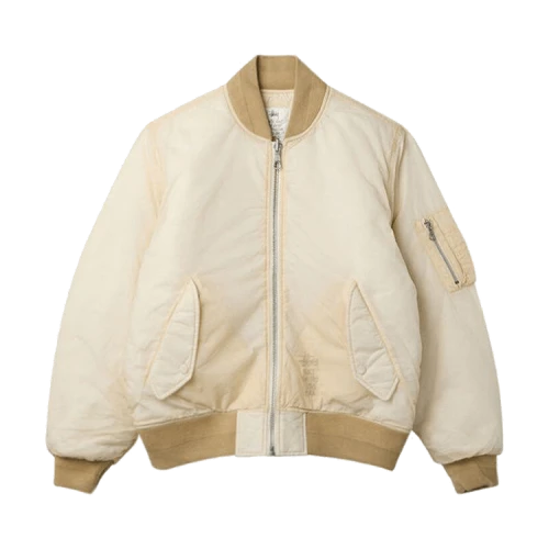 Stussy Quilted Bomber Jacket 'Cream'