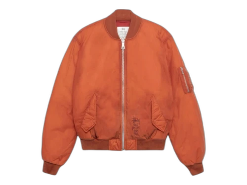 Stussy Waxed Built Bomber Jacket Rust