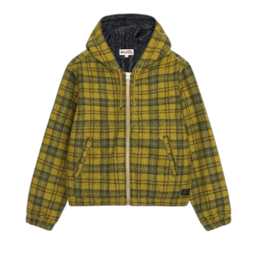 Stussy Wool Plaid Work Jacket Green
