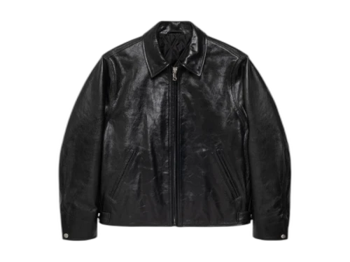 Stussy Leather Garage Jacket Black