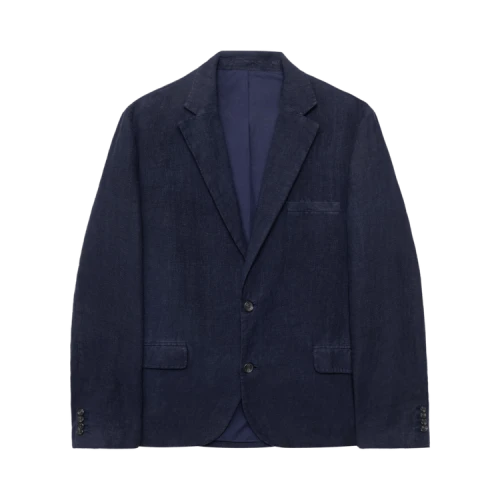 Stussy Textured Linen Blazer Navy