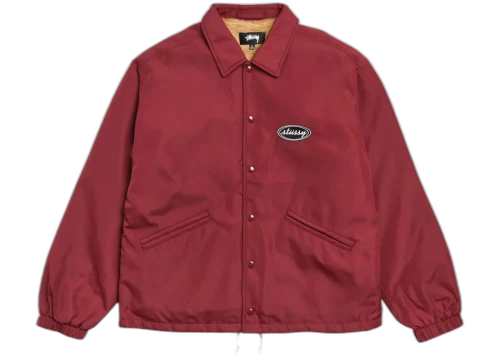 Stussy Coaches Jacket Burgundy