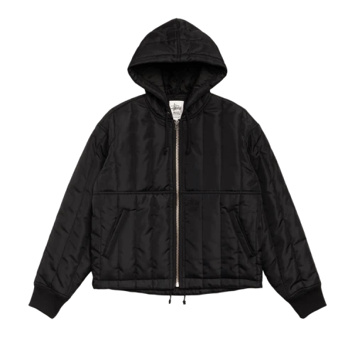 Stussy Quilted Nylon Work Jacket 'Black'