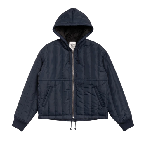 Stussy Quilted Nylon Work Jacket 'Navy'