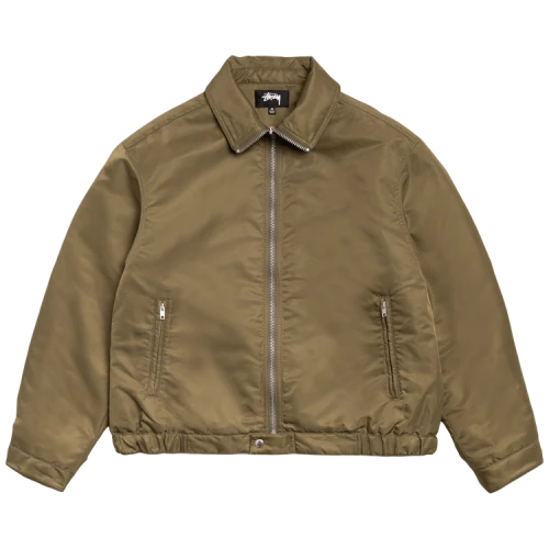 Stussy Pile Lined Zip Jacket 'Olive'
