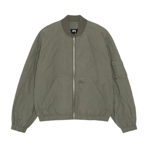Stussy Lightweight Cotton Bomber Jacket Olive