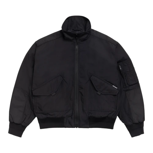 Stussy Mock Neck Flight Bomber Jacket Black