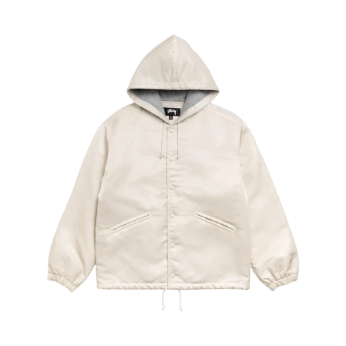 Stussy Hooded Coaches Jacket 'Bone'