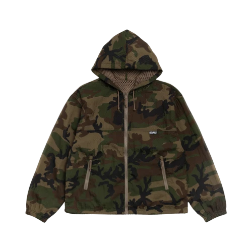 Stussy Layered Mesh Hooded Jacket 'Woodland Camo'