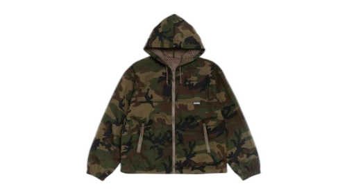 Stussy Layered Mesh Hooded Jacket Woodland Camo
