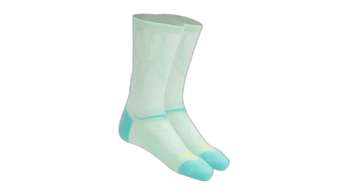Hoka Clifton Crew Run Socks Mint Fluornite