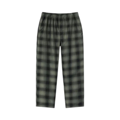 Stussy Shadow Plaid Relaxed Pant 'Olive'