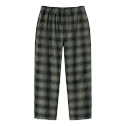 Stussy Shadow Plaid Relaxed Pant 'Olive'