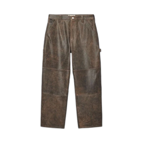 Stussy Work Pant Distressed Leather 'Brown'