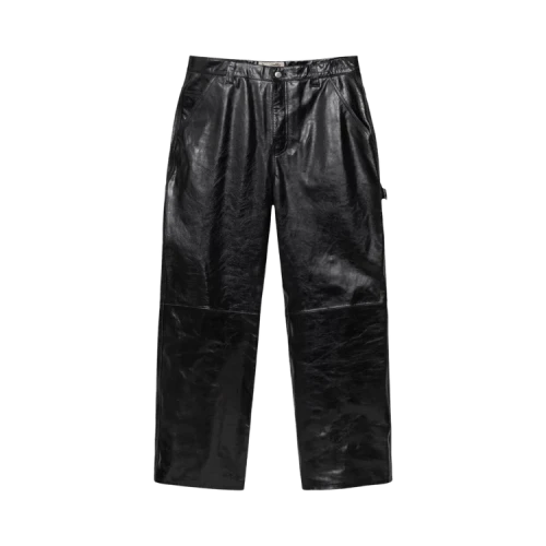 Stussy Leather Carpenter Pant Black