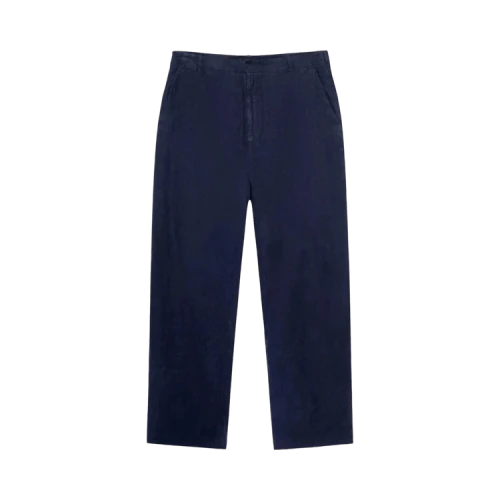 Stussy Relaxed Textured Linen Trouser Navy