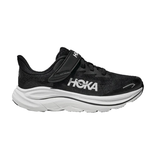 HOKA Clifton 10 Little Kids 'Black White'