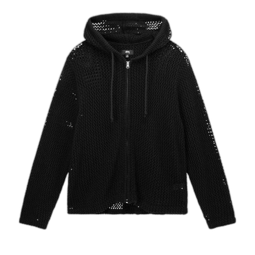 Stussy Mesh Zip Hood 'Black'
