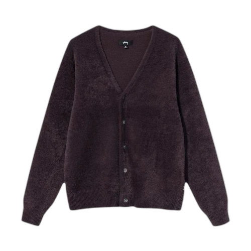 Stussy Shaggy Cardigan 'Eggplant'