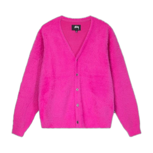 Stussy Shaggy Cardigan 'Fuchsia'