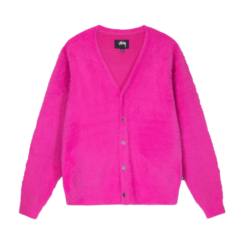 Stussy Shaggy Cardigan 'Fucshia'
