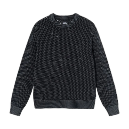 Stussy Pigment Dyed Loose Gauge Sweater Black