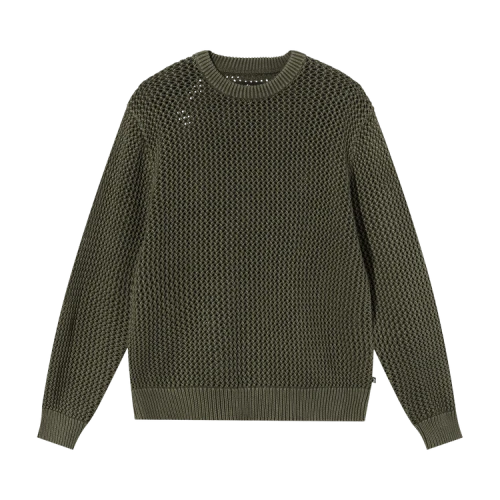 Stussy Pigment Dyed Loose Gauge Sweater 'Dark Olive'