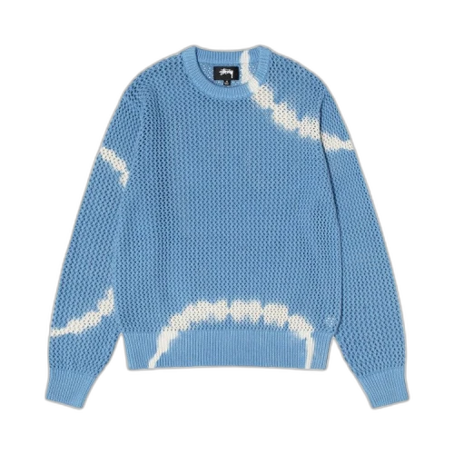 Stussy Pigment Dyed Loose Gauge Sweater 'Tie Dye Blue'