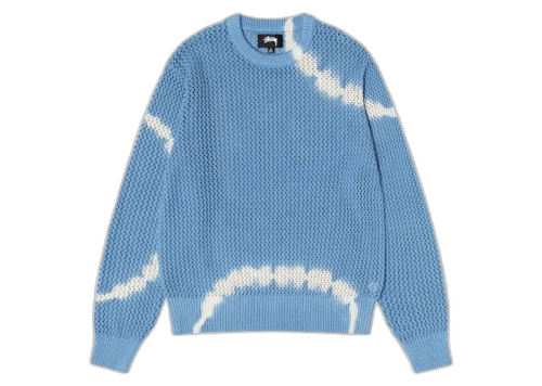 Stussy Pigment Dyed Loose Gauge Sweater Tie Dye/Blue