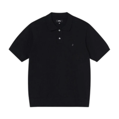 Stussy Classic SS Polo Sweater Black