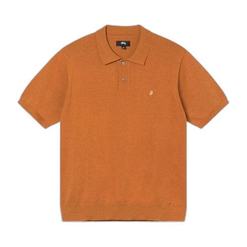 Stussy Classic Short-Sleeve Polo Sweater 'Orange'