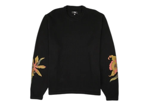 Stussy Orchid Knit Sweater Black