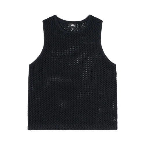 Stussy O'Dyed Heavyweight Mesh Tank 'Solid Black'