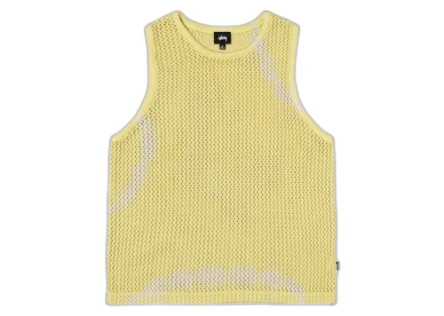 Stussy O'Dyed Mesh Tank Vest Tie Dye/Yellow