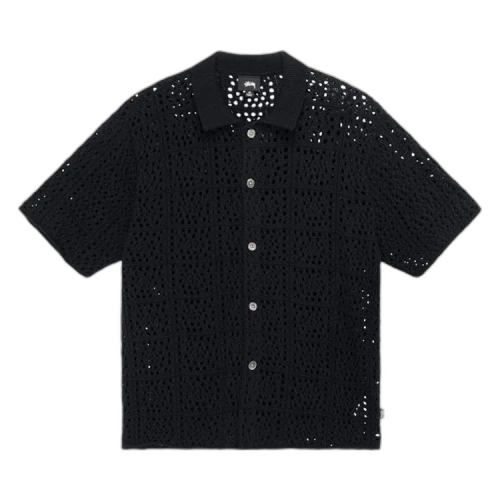 Stussy Crochet Shirt 'Black'